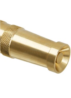 SYOSI رأس خرطوم نحاسي صلب، رأس خرطوم ماء قابل للتعديل 3/4"، عبوة 2 رأس خرطوم حديقة نحاسي بحجم 4" مع 10 وسادات مطاطية، لري الزهور، العشب، تنظيف الأرض، السيارة  - Image 4