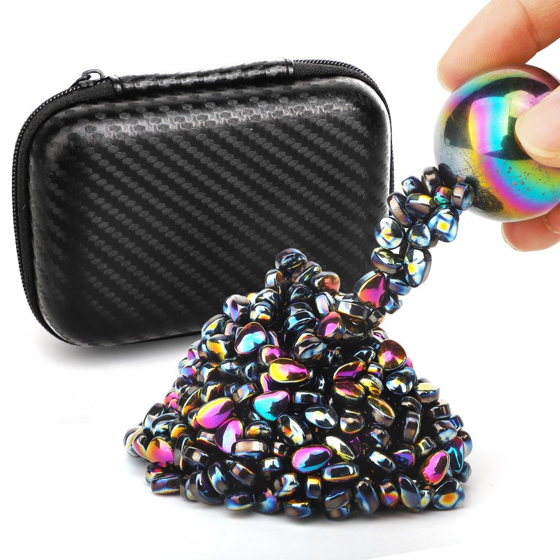 LNCOJOLM Magnet Stone Ferrite Putty with 2 Big Magnet Smooth Magnetic Ferrite Magnet Rock Ball Fidget Toy Science Kit Office Desk Toy Decoration Gift for Adults - Image 3