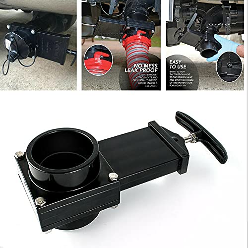 MACHSWON For Outdoor Accessories black Dump Waste Sewer ABS Valve 50mm/1.97inch RV Drain Valve waste valve for Caravan Trailer - Image 3