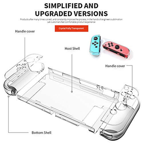 VANJUNN Dockable Clear Case for Nintendo Switch, VANJUNN 3 in 1 Protective Case Cover for Nintendo Switch and Joy-Con Controller with Clear Grip Cover Shock-Absorption(Crystal Clear,NOT for Switch OLED) - Image 2