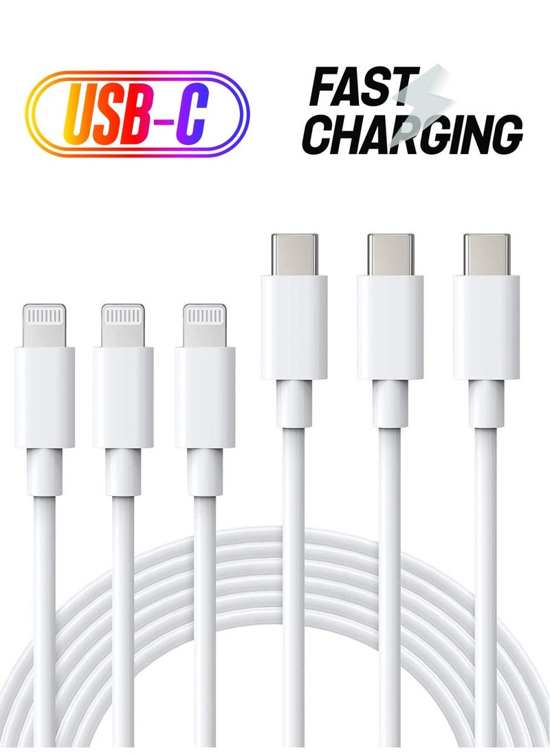 Raxoom USB C to Lightning Cable MFi Certified 3Pack 6FT Fast iPhone 13 Charger Cable - Lightning to Type C Cable Compatible with iPhone 13 12 Pro 11 Max XS XR 8 Plus SE 2020 iPad Pro - Image 1