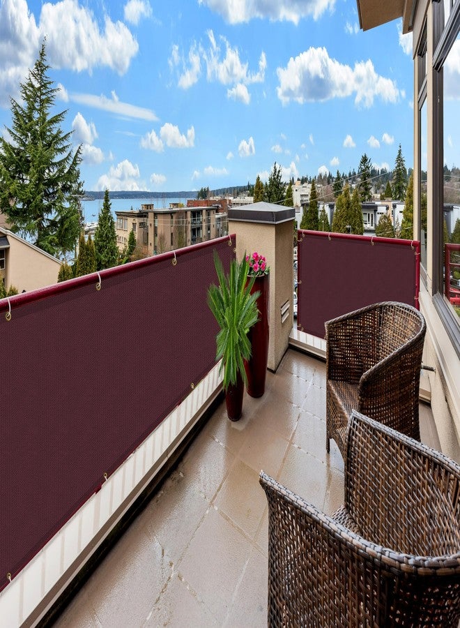 GREEN DECOR HDPE Fabric Self Fold Baby Safety Net Protector for Balcony & Staircase Railing Guard,Balcony Stairway Net Baby Safety Products for Indoor&Outdoor(Burgundy Color, 0.80X10 MTR) - Image 1