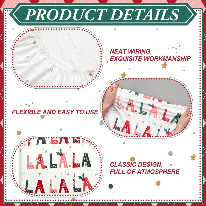 Fuweave 6 PCS Merry Christmas Nutcracker Crait يغطي مقعد غرفة الطعام في فصل الشتاء أغطية مقعد عيد الميلاد غطاء محامي المقعد لحفلات المطبخ مزرعة - Image 4