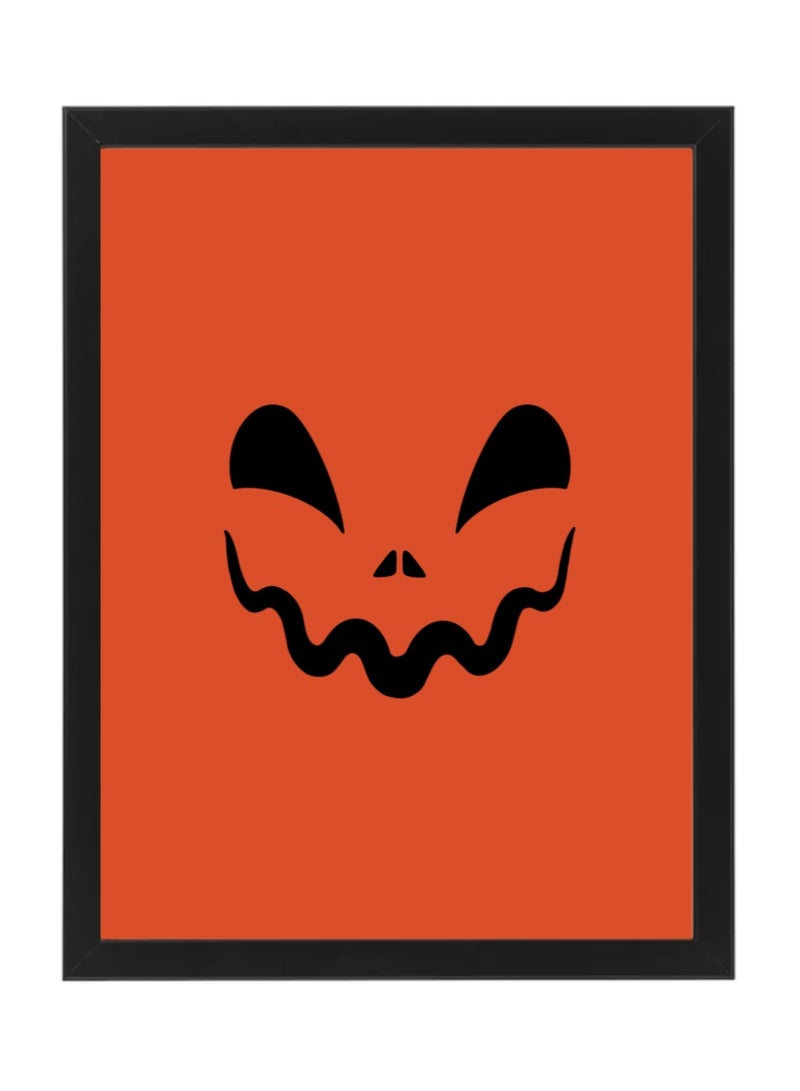 Halloween Pumpkin Framed Poster 30x40cm - Spooky Wall Art Decor for Home, Office, or Party , Trick or Treat Pumpkin Artwork, Halloween Decoration Gift Idea