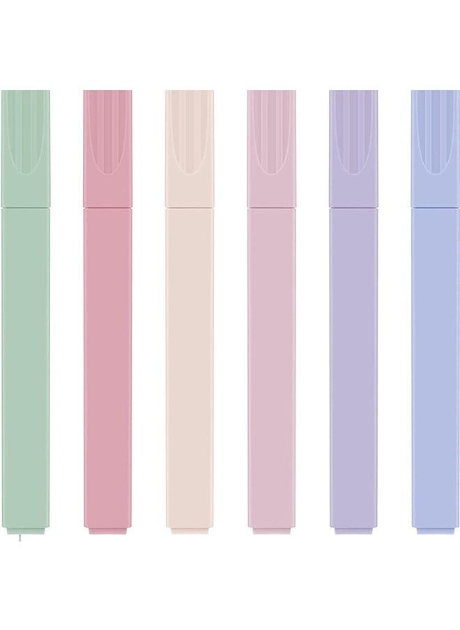 Highlighters Pen 6pcs Cute Pastel Highlighters Aesthetic Highlighter Marker Set Marker Pen