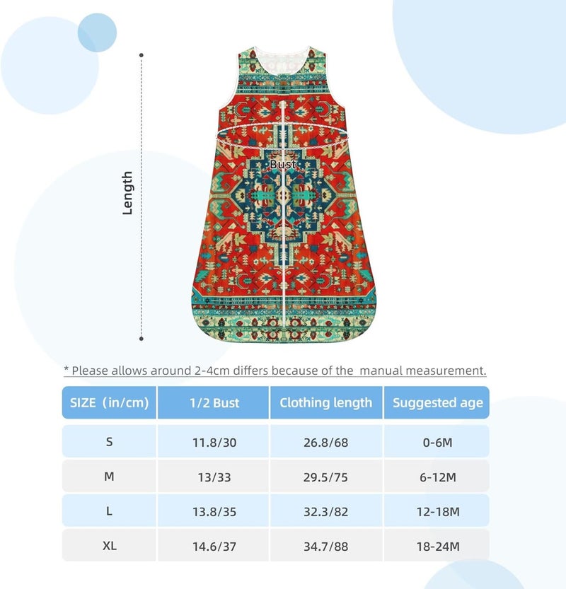 Colorful Tribal Baby Wearable Blanket Infant Boys Girls Sleeping Bags for Newborn Medium - Image 5