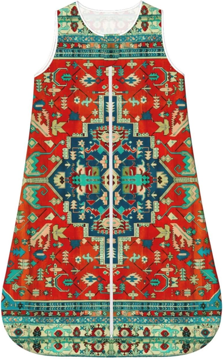 Colorful Tribal Baby Wearable Blanket Infant Boys Girls Sleeping Bags for Newborn Medium - Image 1