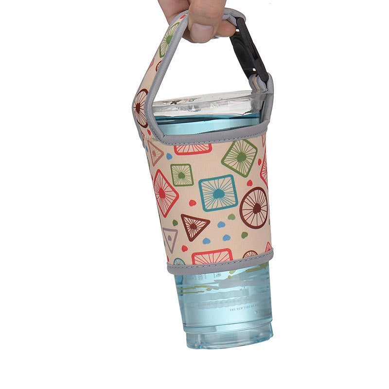 Portable Beverage Cup Cover Milk Tea Coffee Cup Cloth Cover Anti-Scalding Belt Snap Available Strap Portable Milk Tea Cup Cover - Image 1