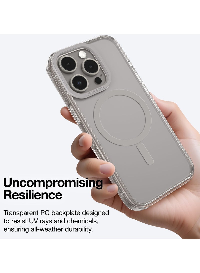 AMAZINGthing جراب Titan PRO Magnetic (10Feet) مقاوم للسقوط لهاتف iPhone 16 Pro MAX متوافق مع MagSafe - رمادي - Image 2