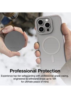 AMAZINGthing Titan PRO Magnetic (10Feet) Drop Proof for iPhone 16 Pro MAX Case Cover Compatible with MagSafe - Grey  - Image 5