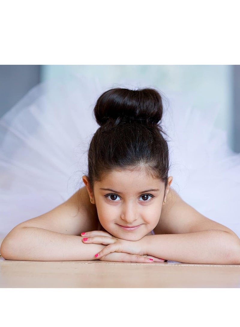 Styla Hair Styla Hair Small Donut Bun Maker for Kids Hair Buns - Easy Ballet and Sock Buns (6pc Brown 2 Inch Size)  - Image 3