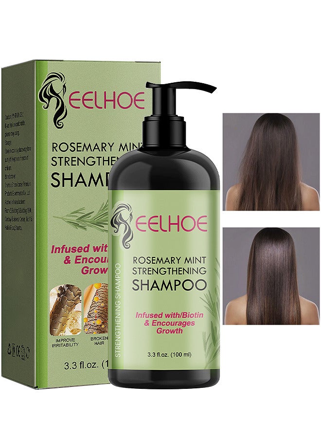 EELHOE Rosemary Mint Strengthening Shampoo Infused With Biotin, Cleanses And Helps Strengthen Weak And Brittle Hair - Image 1