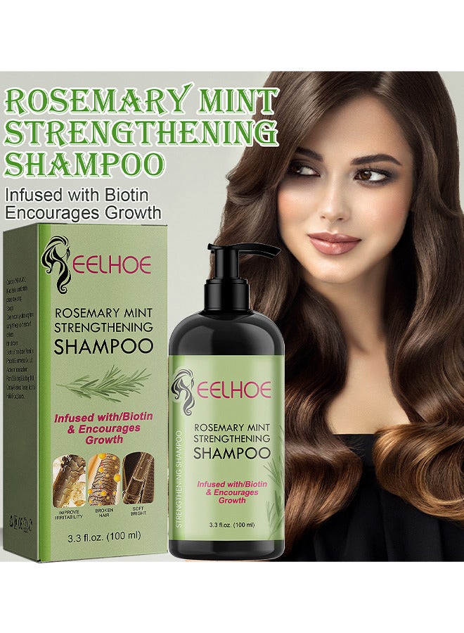 EELHOE Rosemary Mint Strengthening Shampoo Infused With Biotin, Cleanses And Helps Strengthen Weak And Brittle Hair - Image 2
