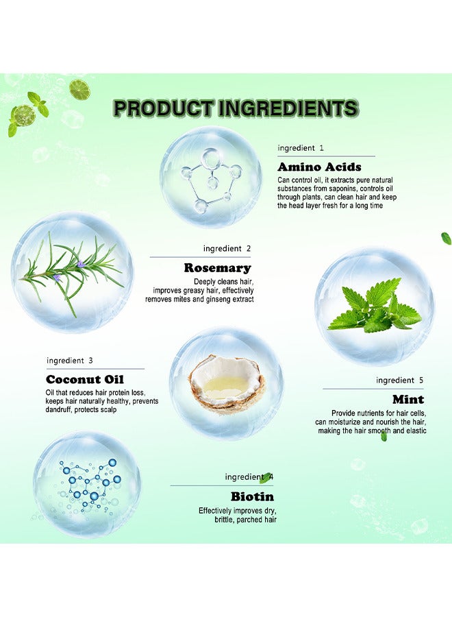 EELHOE Rosemary Mint Strengthening Shampoo Infused With Biotin, Cleanses And Helps Strengthen Weak And Brittle Hair - Image 3