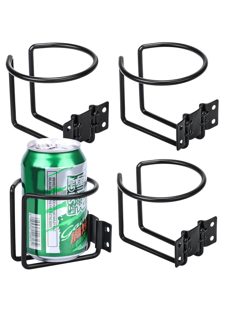 SYOSI cs Boat Cup Holder, Stainless Steel Universal Drink Holders, Black Coating Ring Cup Holders, Suitable Universal Drinks Holders for Marine Yacht Truck RV Metal Cup Holder  - Image 1