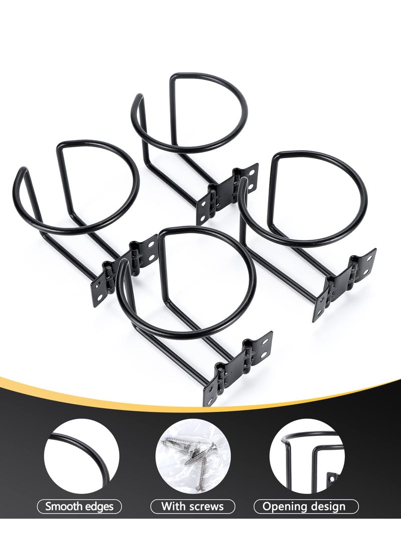 cs Boat Cup Holder, Stainless Steel Universal Drink Holders, Black Coating Ring Cup Holders, Suitable Universal Drinks Holders for Marine Yacht Truck RV Metal Cup Holder