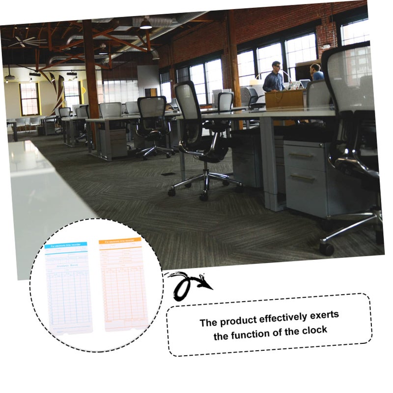 Monthly Attendance Cards Double Sided Recording Office Tracking Cardboard Set - Image 4