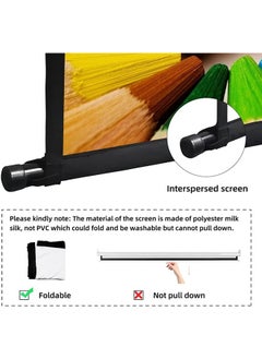 JCB CHIC Projector Screen and Stand, 120“ Indoor Projector Screen 16:9 4K Outdoor Portable Projector Screen with Stand, Easy Setup, Wrinkle-Free, Projection Screen for Backyard, Camping, Living Room  - Image 4