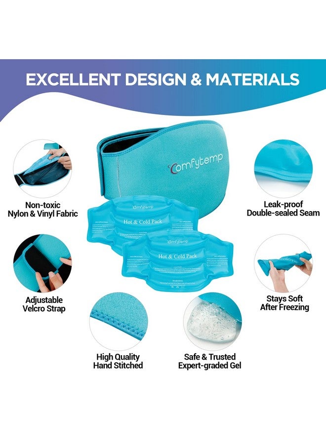 Comfytemp Ice Pack for Back Pain Relief, 2 Packs, FSA HSA Approved, Reusable Gel Lower Back Wrap Ice Brace for Sciatica Injuries, Hot Cold Compression for Lower Lumbar, Waist, Men Women Surgery Gifts - Image 4