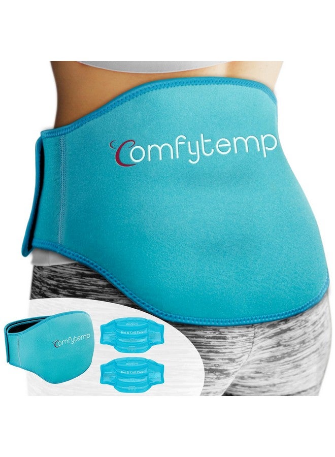 Comfytemp Ice Pack for Back Pain Relief, 2 Packs, FSA HSA Approved, Reusable Gel Lower Back Wrap Ice Brace for Sciatica Injuries, Hot Cold Compression for Lower Lumbar, Waist, Men Women Surgery Gifts - Image 1