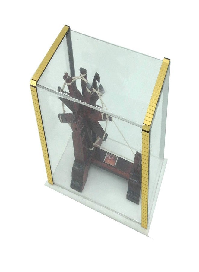 TEJ GIFTS هدايا تيج - قطعة عرض خشبية صغيرة شاركا غاندي جي في قبة أكريليك (شفافة، قياسية) - Image 4