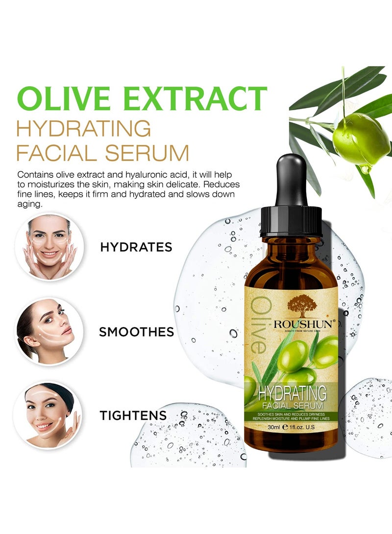 ROUSHUN Olive Hydrating Facial Serum Soothes Skin And Reduces Dryness Replenish Moisture - Image 2