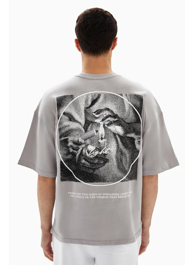 Wecre8 Grey Candle Printed T-shirt