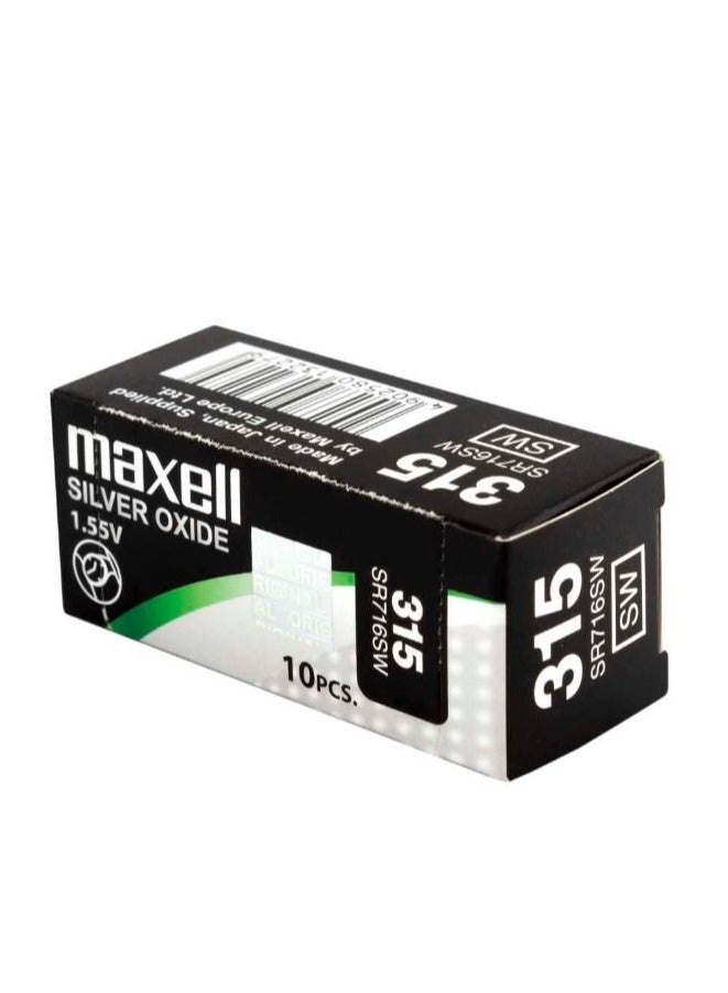 ماكسل 10 قطع ماكسيل 315/SR716SW بطاريات 1.55 فولت - Image 2