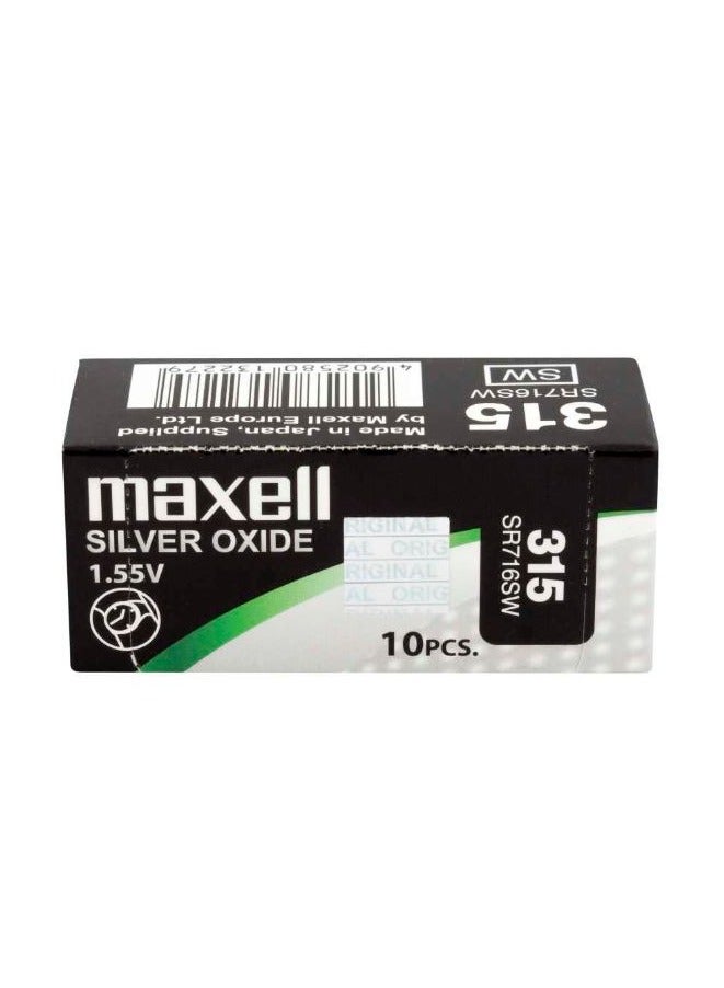 ماكسل 10 قطع ماكسيل 315/SR716SW بطاريات 1.55 فولت - Image 3