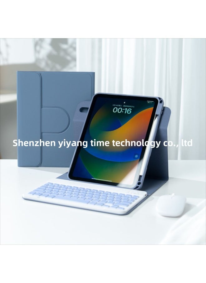 Generic Suitable For Ipadair56 Flat Keyboard Protective Cover 10 Generation Magnetic Separation Pro11 Rotating Shell Acrylic 10.2-Color:Lavender ]-Applicable Model:2018/2020/2021/2022 Pro12.9  - Image 1