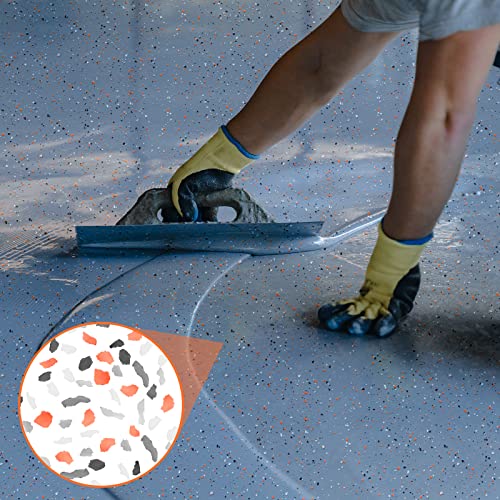 Timtin 700 G/ 1.54 Lb Blend Decorative Color Chips Concrete Floor Coatings Paint Flakes for Garage Floor Paint Interior Exterior Walls Floors(Black, White, Grey, Red) - Image 3