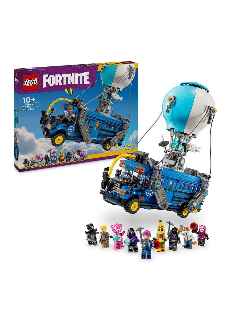LEGO Fortnite Battle Bus Set, Collectible Video Game Vehicle Toy for Boys & Girls, with 9 Character Minifigures, Gift for Gamers and Fans Aged 10 and Over 77073 - 954 Pieces - Image 1