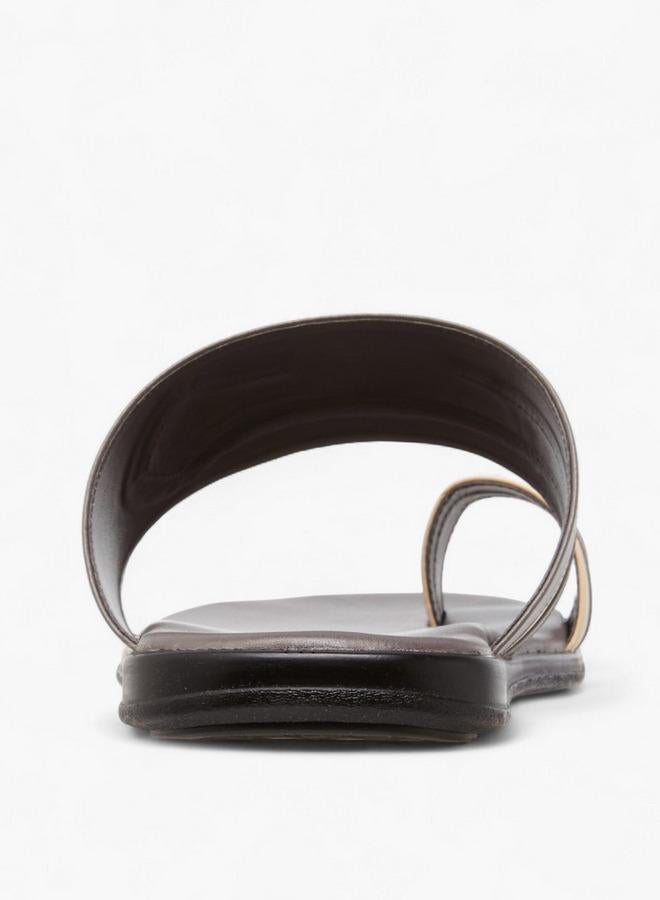 Al Waha Men Colourblock Toe Loop Detail Arabic Sandals - Image 5