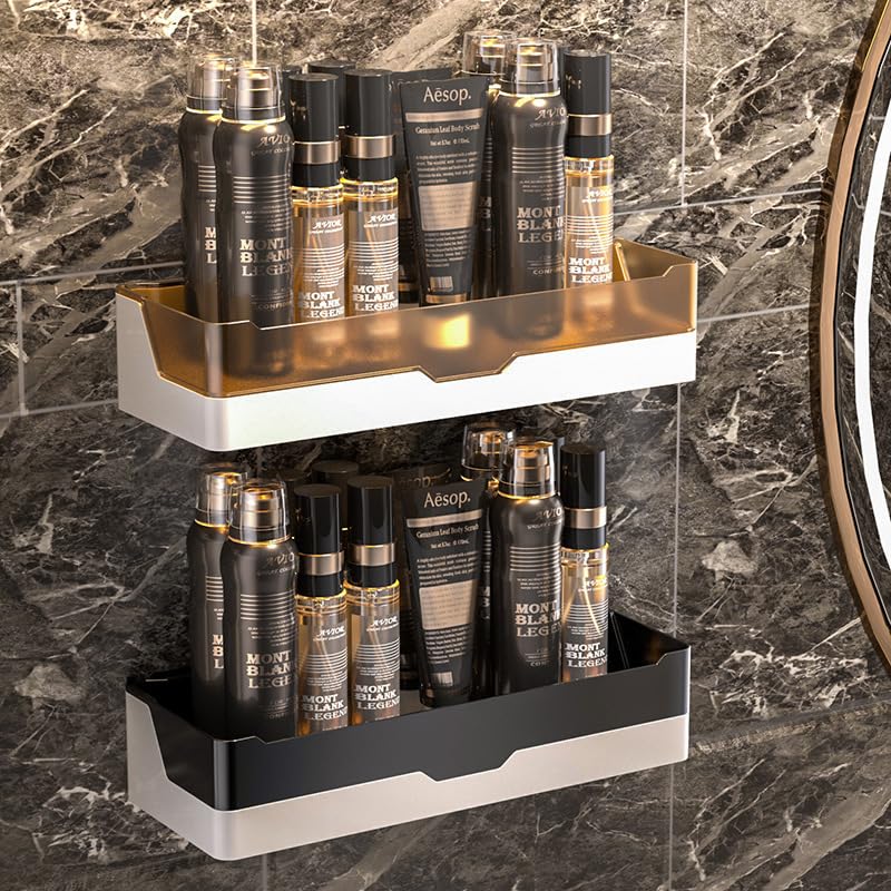 TORMUND Wall Mounted Adhesive Bathroom Shelf/Shampoo, Conditioner, Cosmetic, Bathroom Accessories Storage Wall Organizer Bathroom Shelves - Image 5