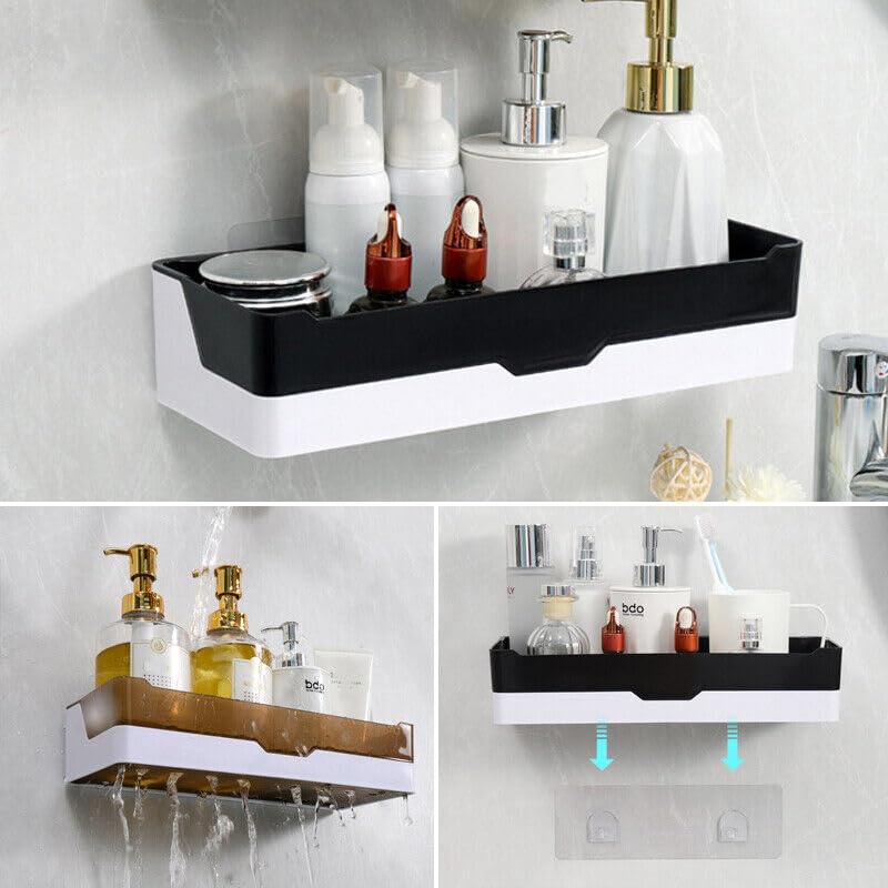 TORMUND Wall Mounted Adhesive Bathroom Shelf/Shampoo, Conditioner, Cosmetic, Bathroom Accessories Storage Wall Organizer Bathroom Shelves - Image 4