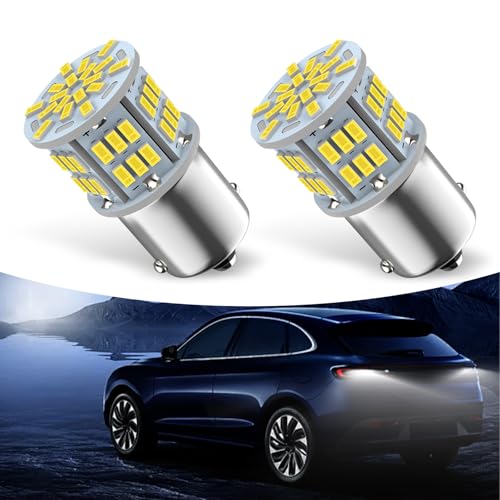 waswale 2 PCS 1156 LED Bulb Reversing Light, Single Contact 6800K Super Bright Turn Signal Bulb, 1141 1003 7506 BA15S Bulb, Universal for Most Cars (White) - Image 1