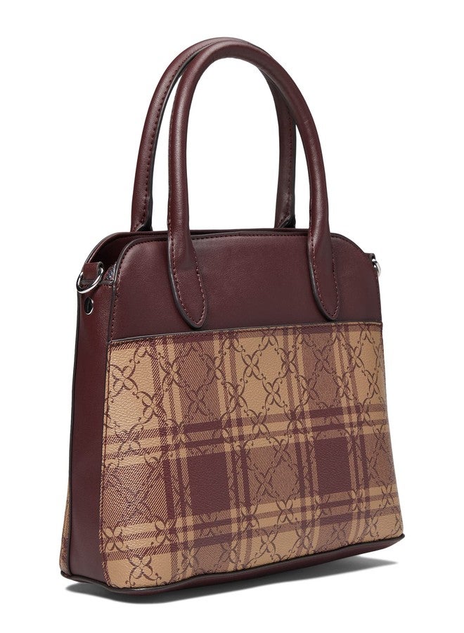 Nine West Merrylou Dome Satchel Mocha Logo Multi One Size - Image 2