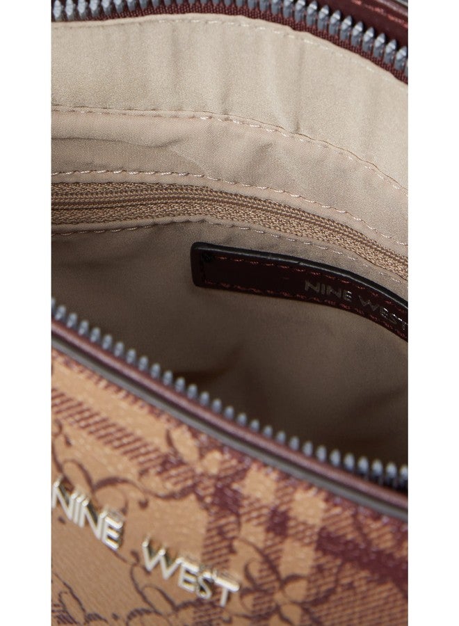 Nine West Merrylou Dome Satchel Mocha Logo Multi One Size - Image 3