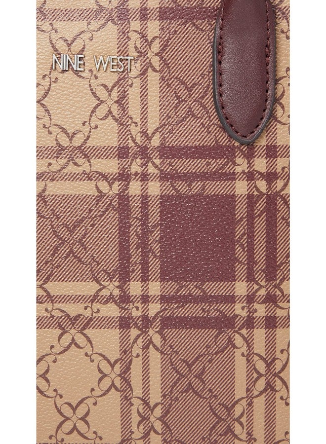 Nine West Merrylou Dome Satchel Mocha Logo Multi One Size - Image 4