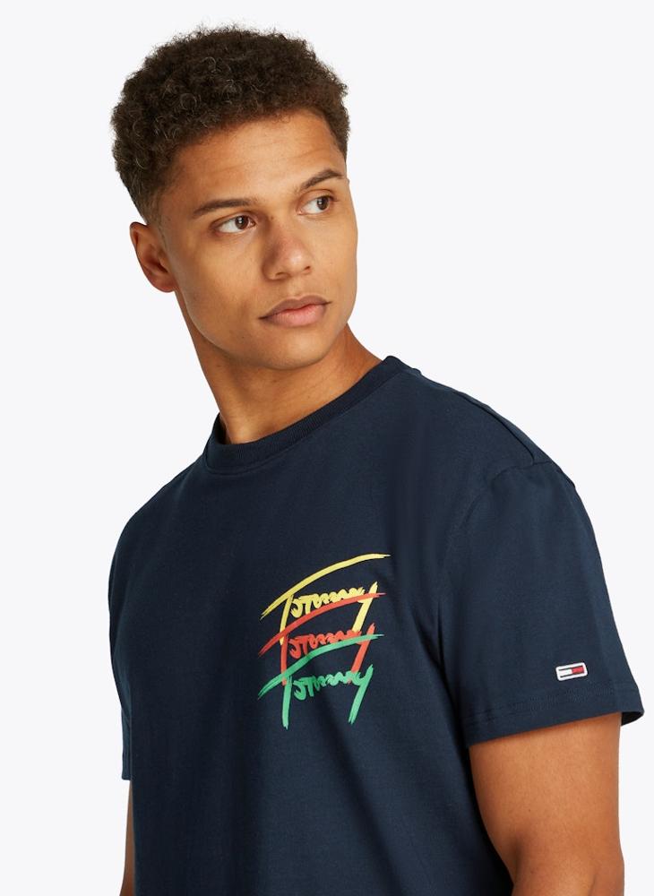 TOMMY JEANS - Regular Fit Twisted Signtr T-Shirt - Image 1