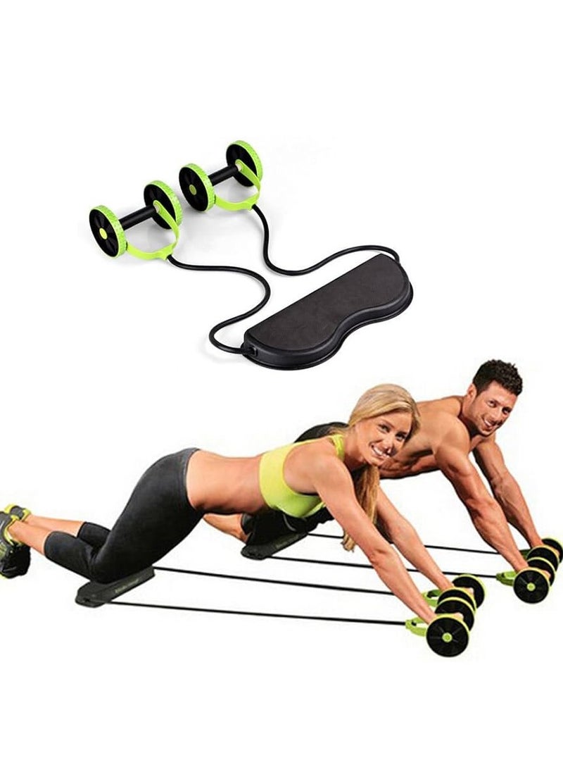 Spall New Sport Core Double AB Roller Wheel Fitness Abdominal Exercises Equipment Waist Slimming Trainer at Home Gym  - Image 1