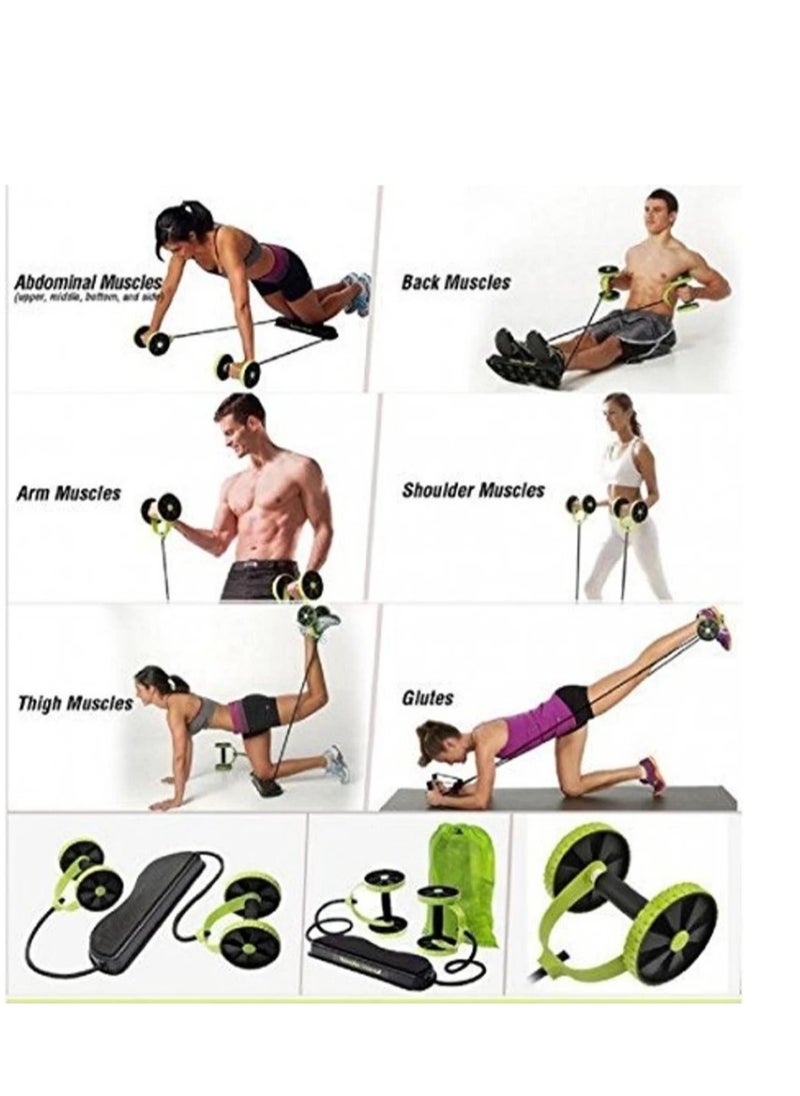 Spall New Sport Core Double AB Roller Wheel Fitness Abdominal Exercises Equipment Waist Slimming Trainer at Home Gym  - Image 3