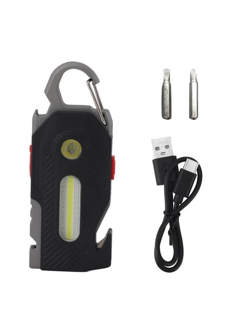 Multifunctional EDC Flashlight High Brightness LED Rechargeable Portable Torch Light Bottle Opener for Camping Hiking
