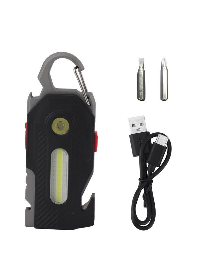 Thoraya - Multifunctional EDC Flashlight High Brightness LED Rechargeable Portable Torch Light Bottle Opener for Camping Hiking - Image 1