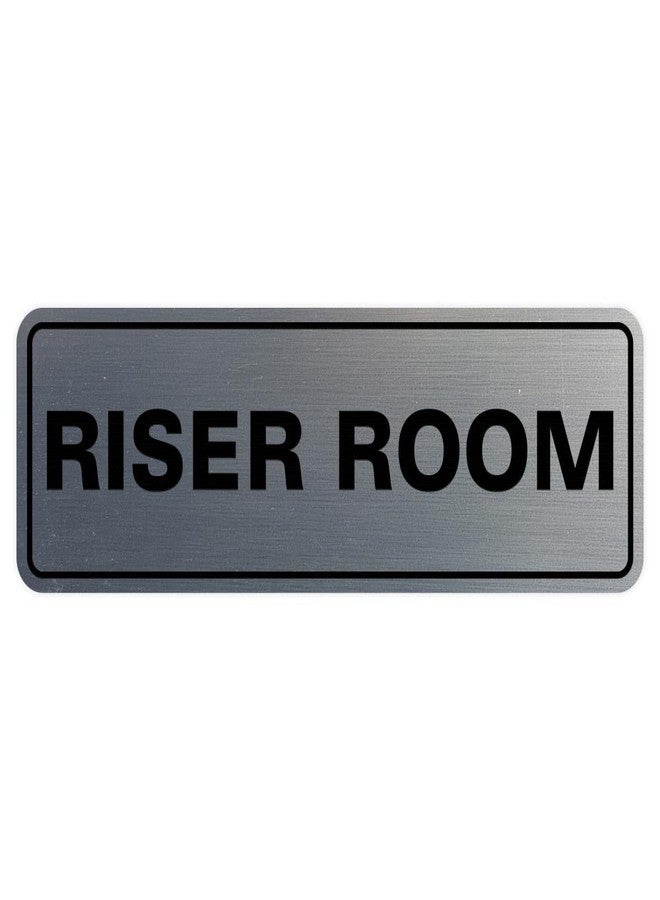 Standard Standard Riser Room Door/Wall Sign - Silver - Small