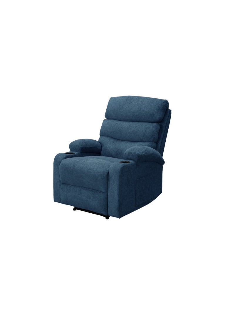 NZONE STORE Fixed recliner chair with footrest in blue - comfortable and luxurious design - Image 4