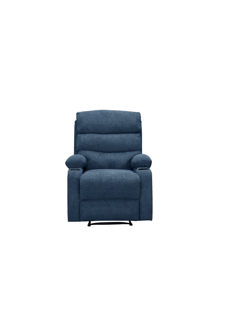 NZONE STORE Fixed recliner chair with footrest in blue - comfortable and luxurious design - Image 5