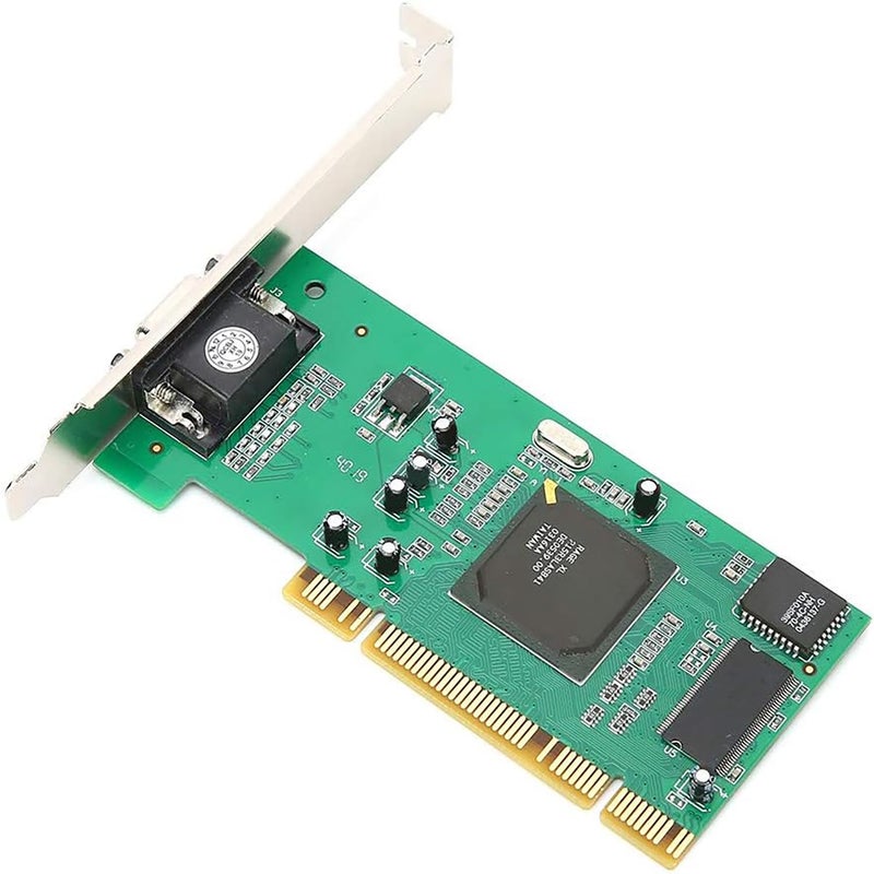 PremiumAV PCI VGA Graphics Card – Legacy Video Display Adapter with VGA Output for Desktop PC – High-Resolution PCI Interface for Dual Monitor Support & Basic Display Applications - Image 3