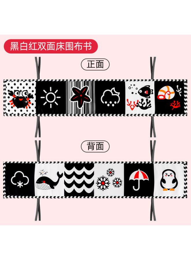 Black And White Bed Cloth Book Can Bite Baby Educational Toys Visual Training Montessori Early Education Cognitive Quiet Book
