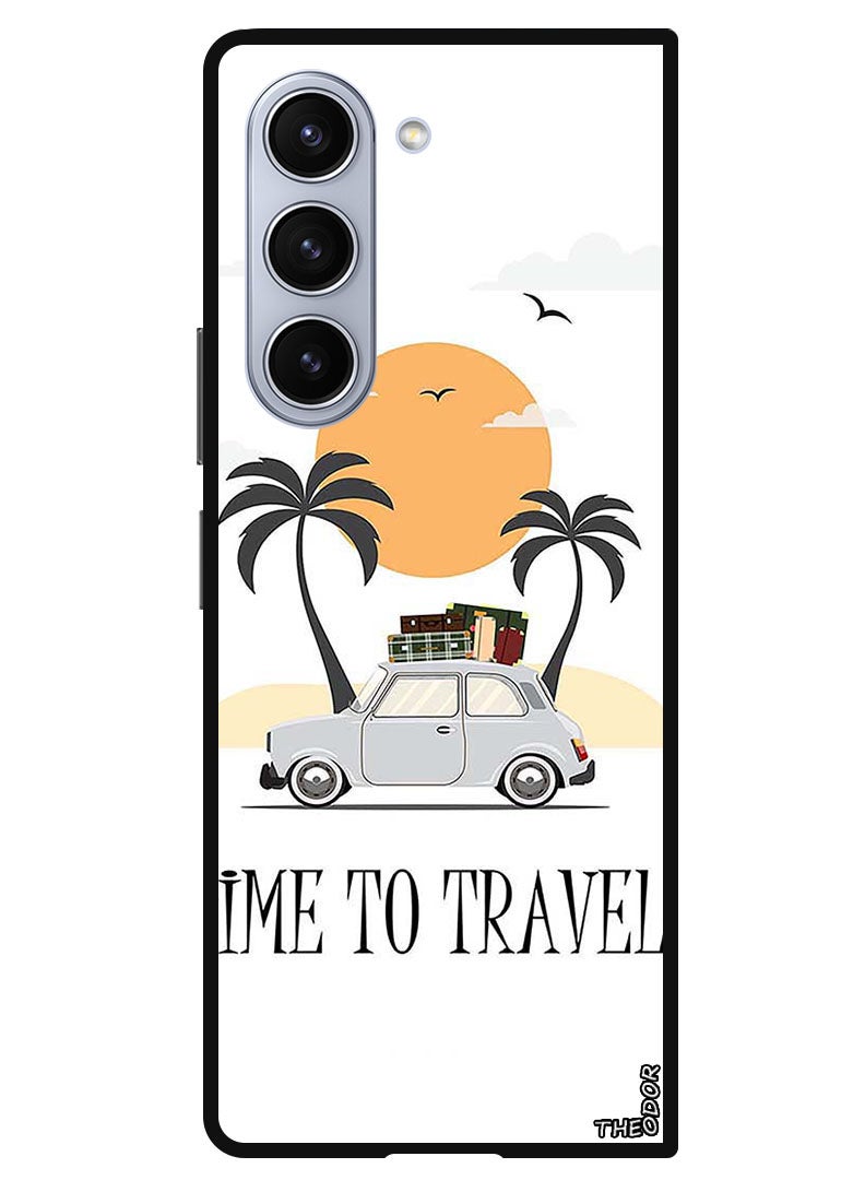 Theodor Protective Case Anti Scratch Shock Proof Bumper Cover For Samsung Galaxy Z Fold 6 Time To Travel Vector - Image 1